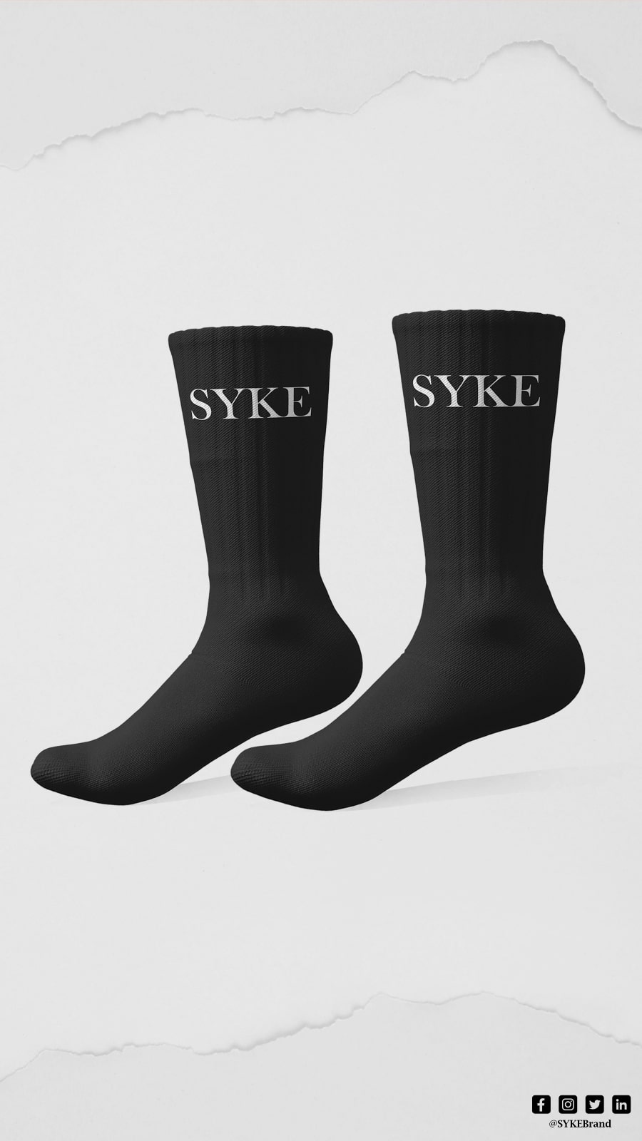 SYKE Bodoni Black socks